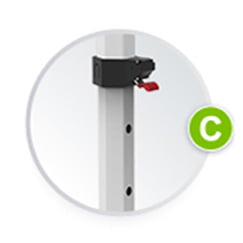 Heavy-duty Professional-grade Aluminum Canopy Frame An image showing convenient telescopic legs.