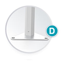 Heavy-duty Professional-grade Aluminum Canopy Frame An image displaying steady footplates.