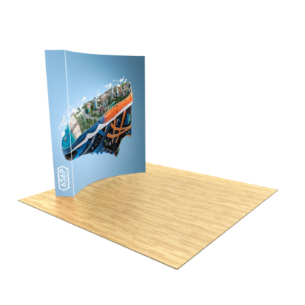 89FT Curved Backlit Pop Up Displays