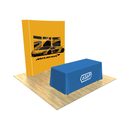 89FT Curved Pop Up Trade Show Display - Deluxe Kit