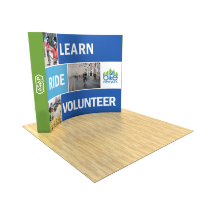 118FT Backlit Curved Pop Up Displays