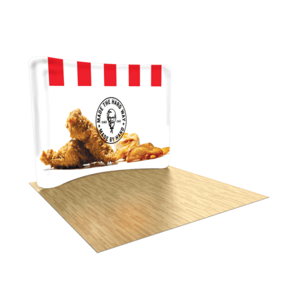 90ft Stand Curved Backlit Trade Show Booth Display