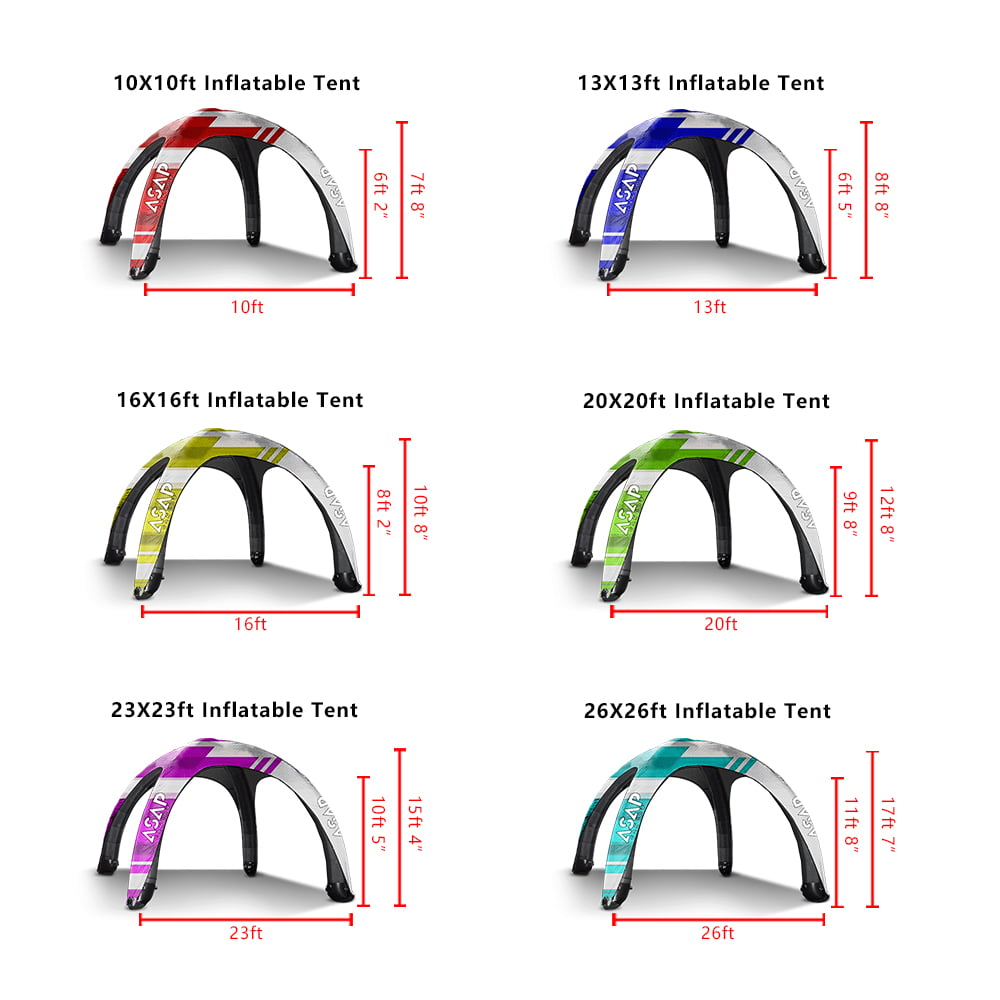 10x10ft Inflatable Tents For Sale "Inflatable Tent Specifications - Detailed Features.