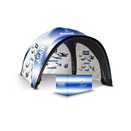 Table Cover + 3 pcs Canopy Wall + Custom 16x16ft Inflating Tent With Awning