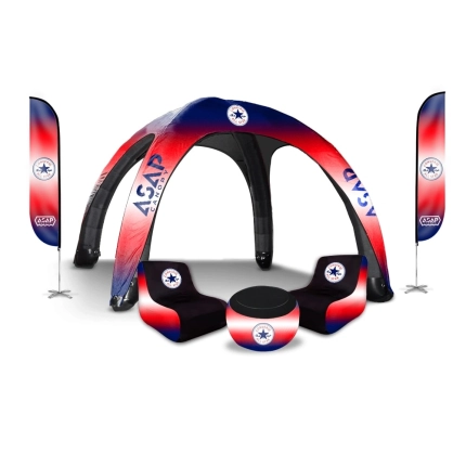Feather Flags + 2 Air Chair & 1 Table + 20x20ft Inflatable Tents For Sale