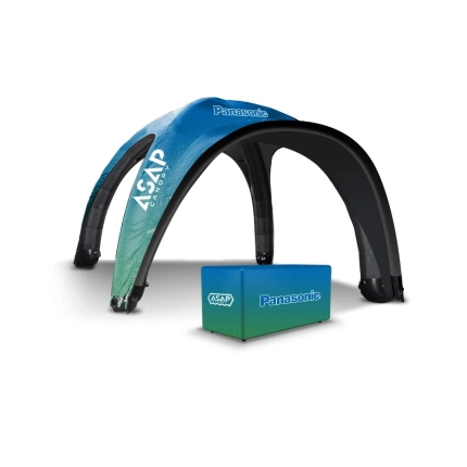 Table Cover + 20ft Custom Printed Inflatable Tent With Awning