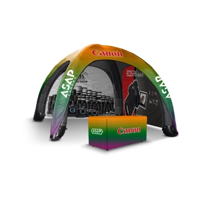 2 pcs Canopy Wall + Table Cover + 20x20ft Inflated Canopy Tent Provides