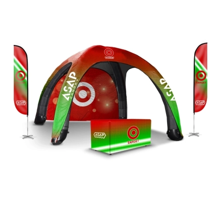Feather Flags + 1 pc Canopy Wall + Table Cover + 20x20ft Inflatable Event Tents
