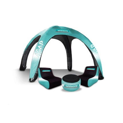 2 Air Chair & 1 Table + 23x23ft Inflatable Tent Custom-Printed