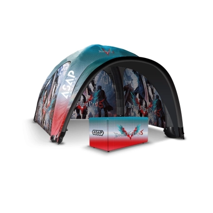 Table Cover + 3 pcs Canopy Wall + 23x23ft Inflatable Structure Canopy With Awning