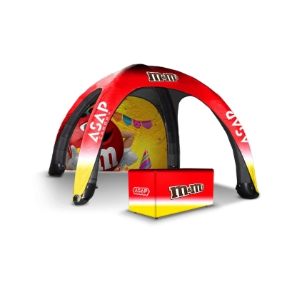 1 pc Canopy Wall + Table Cover + 23ft Custom Printed Inflatable Tent